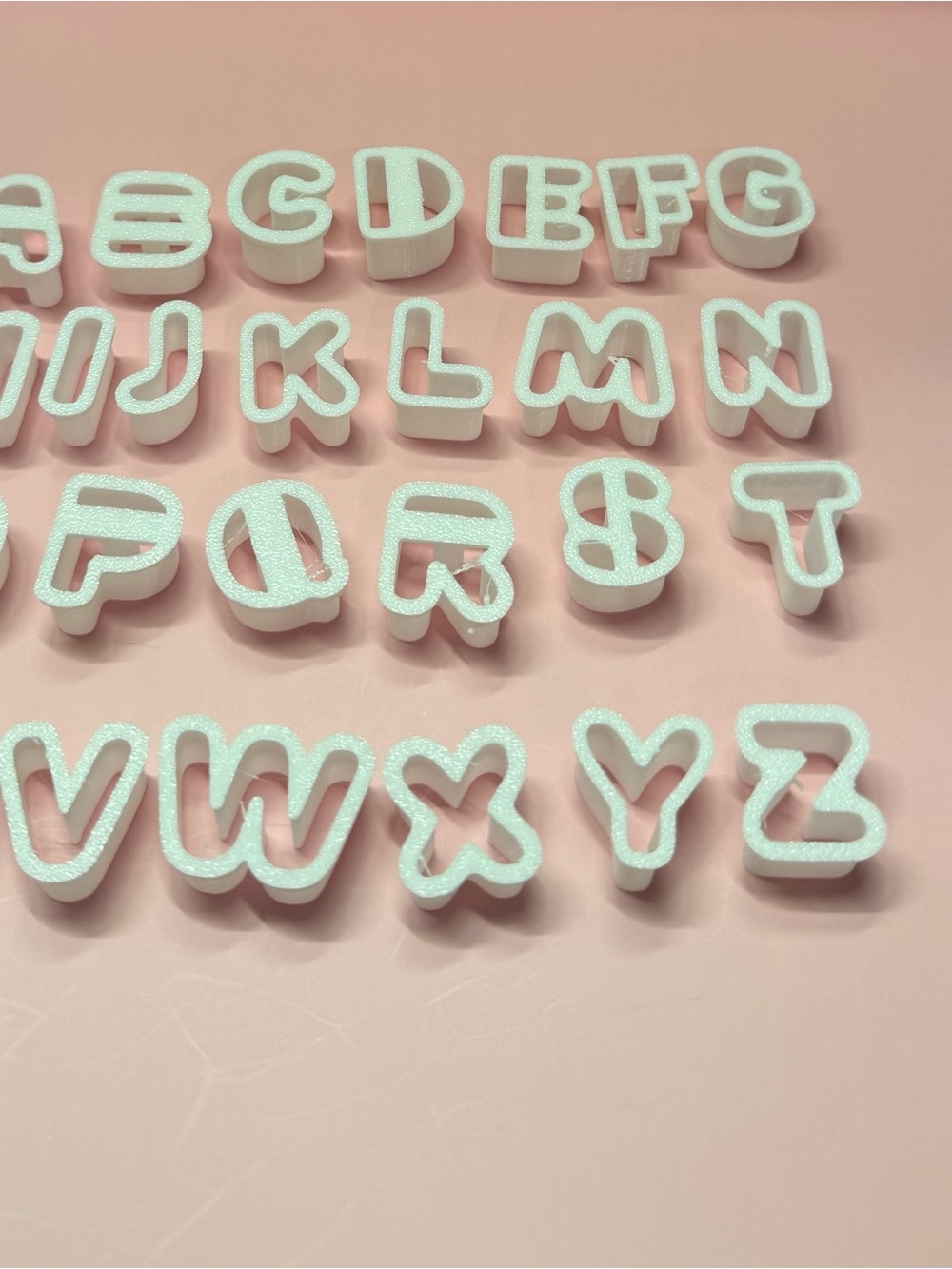 Alphabet Clay Cutters Set - White